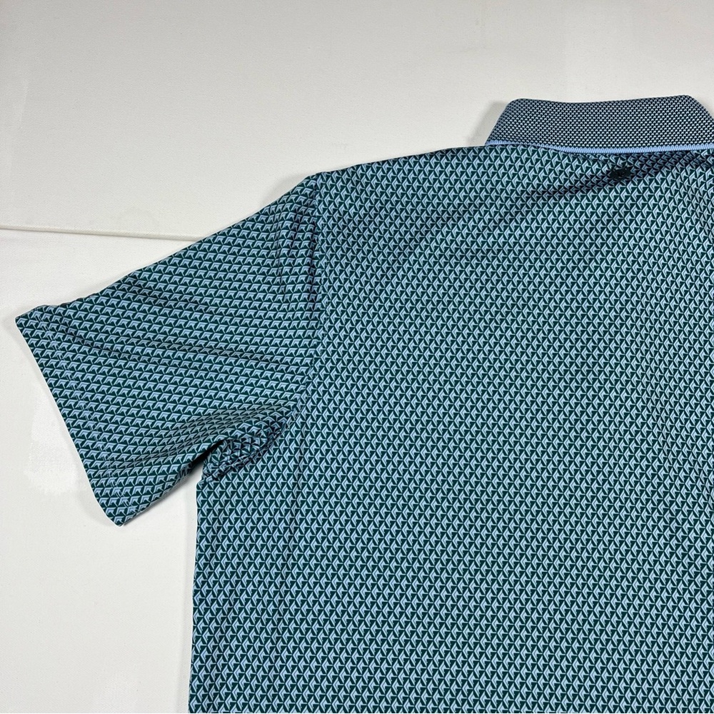 Greyson Polo Shirt Geometric Green Wolf Golf Performance Big Canyon CC Men’s L - Picture 11 of 15